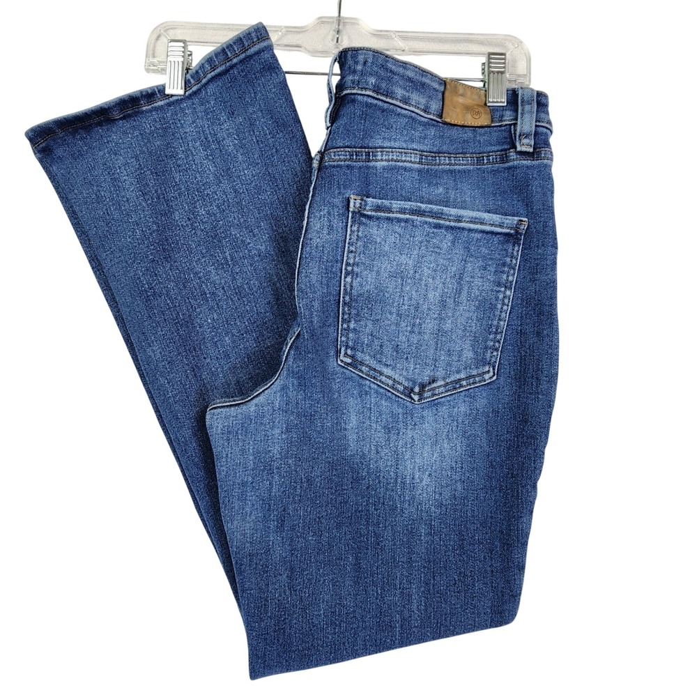 RFM 11/30 Blue Flare Jeans High Rise Boho Western Retro 70s Stretch Denim Pants